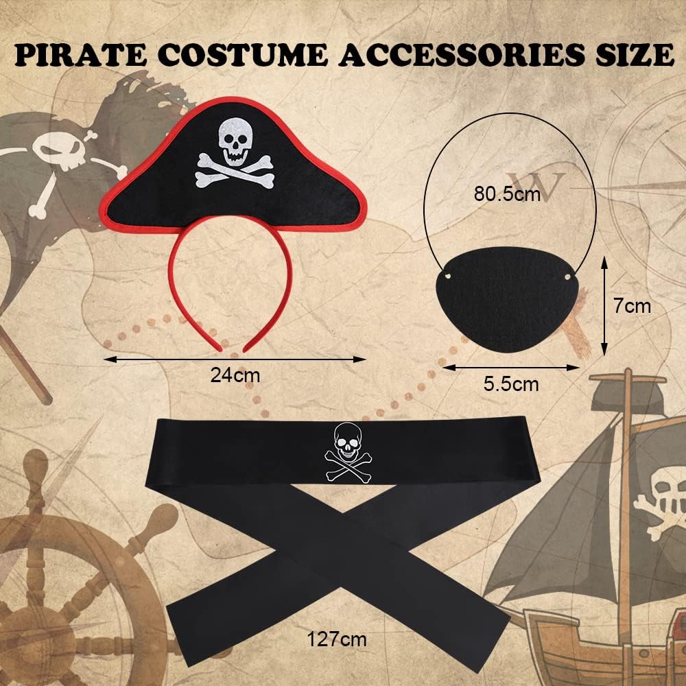 Detalle de Aomig Costume pirata bambina 4 pezzi L 🎭