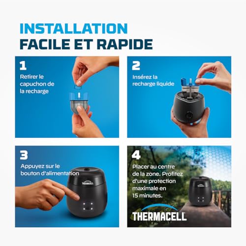Detalle de Thermacell Recharge Liquide Anti-Moustiques et Moustiques Tigres – 80 h