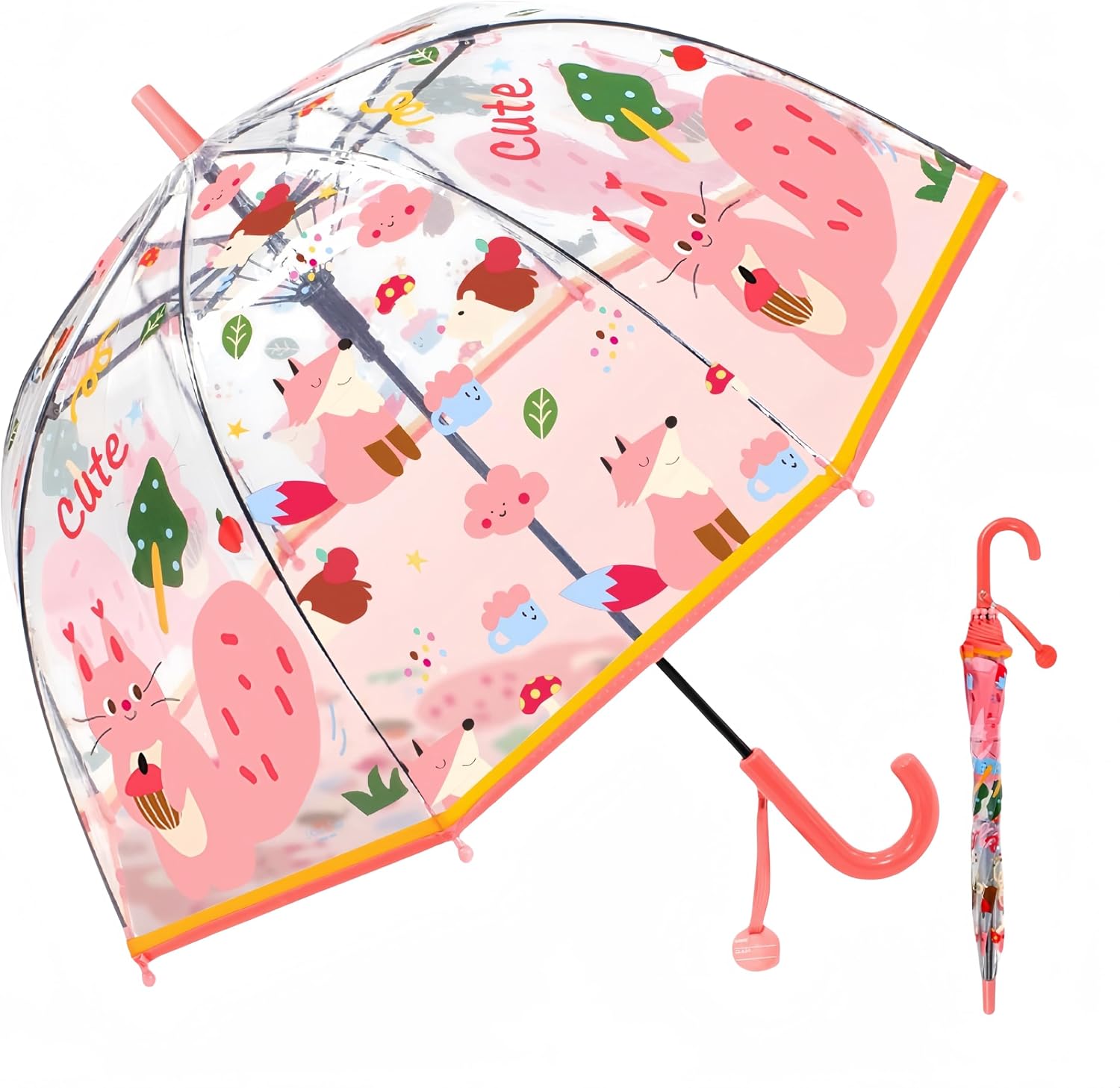 Detalle de Generic Kids Bubble Umbrella with Transparent Dome Canopy (Windproof, Auto-Open, Child-Safe Closure)