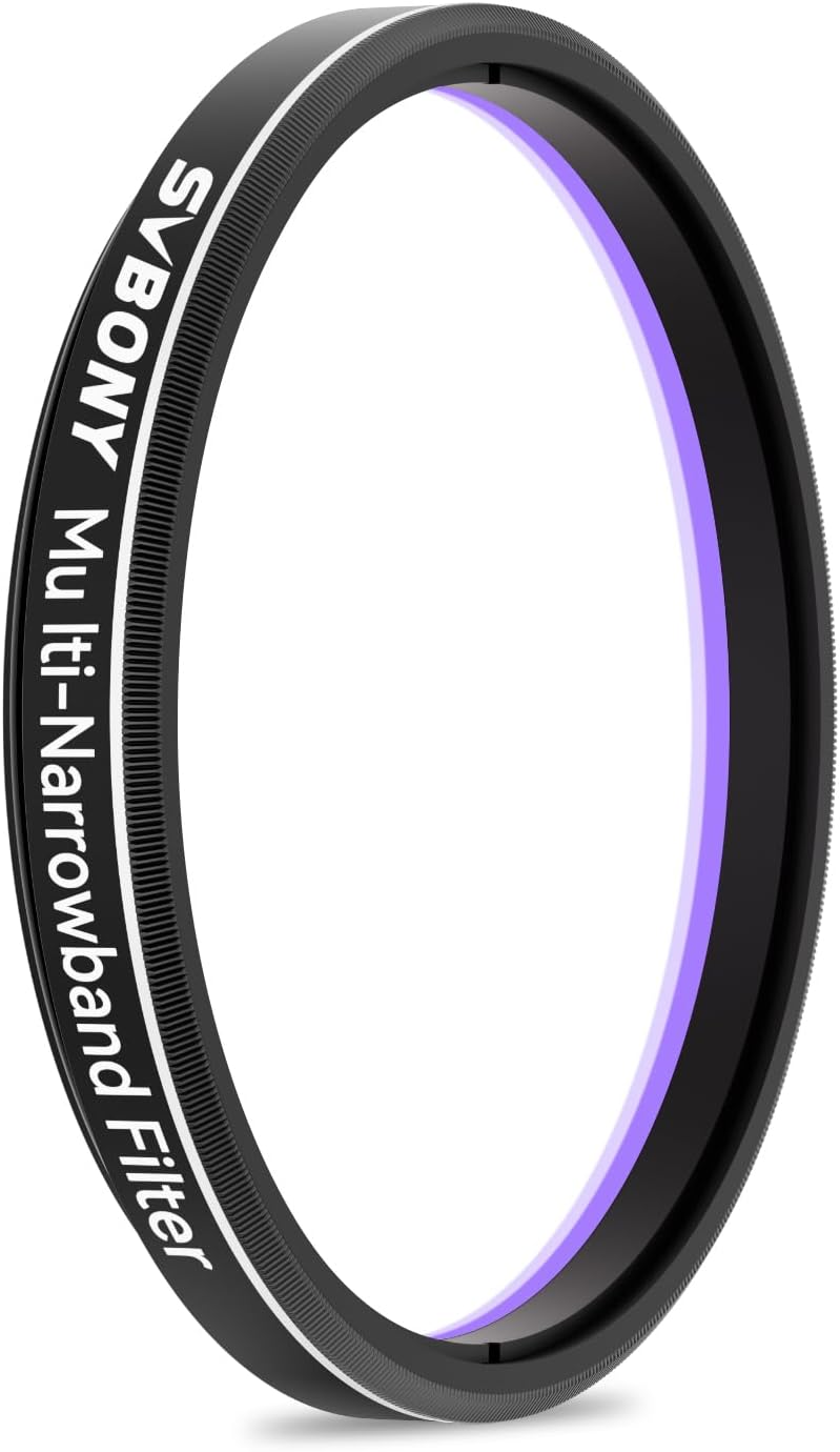 Detalle de Svbony SV240 filtro multi-bandpass 2" per riduzione inquinamento luminoso (astrofotografia urbana)