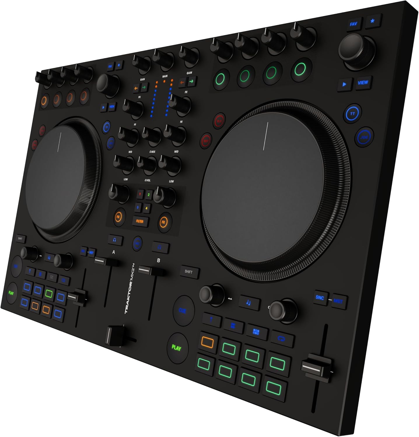 Detalle 2 de Native Instruments TRAKTORMX2 – 2-kanałowy kontroler DJ z 16 padami i USB-C
