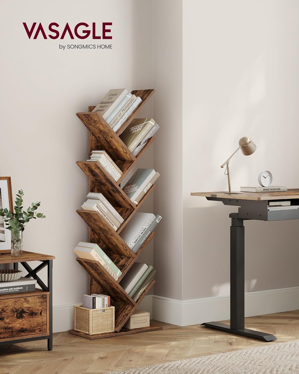 Detalle 2 de VASAGLE Librería árbol LBC11BX 9 niveles