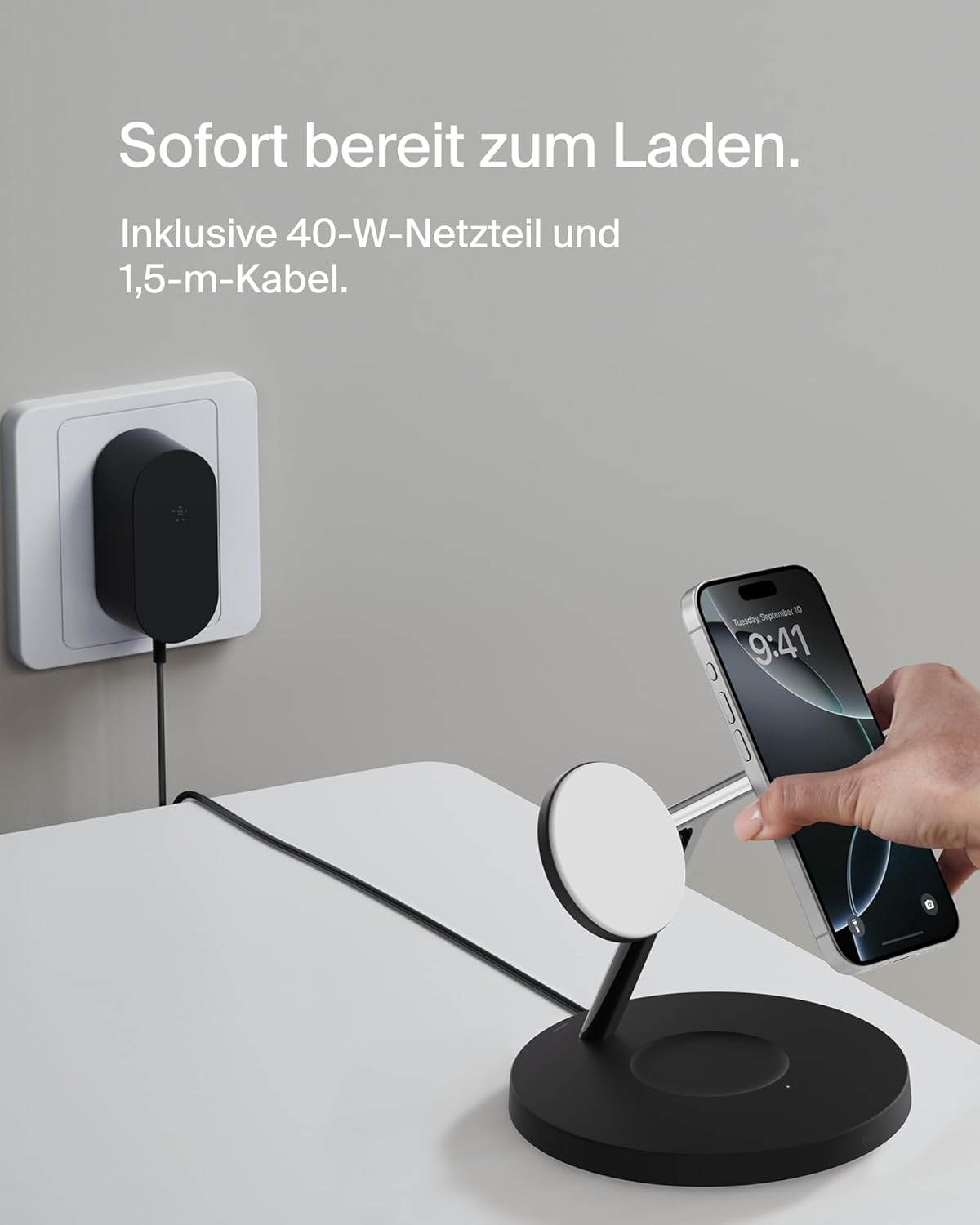 Thumbnail 6 de Belkin BoostCharge Pro 3‑in‑1 Qi2 Ladegerät für iPhone, Watch und AirPods