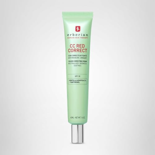 Thumbnail 11 de Erborian CC Red Correct Anti-Redness Tinted Cream with Centella Asiatica, Panthenol and Bisabolol — Light Green Shade, SPF 30 (40ml)