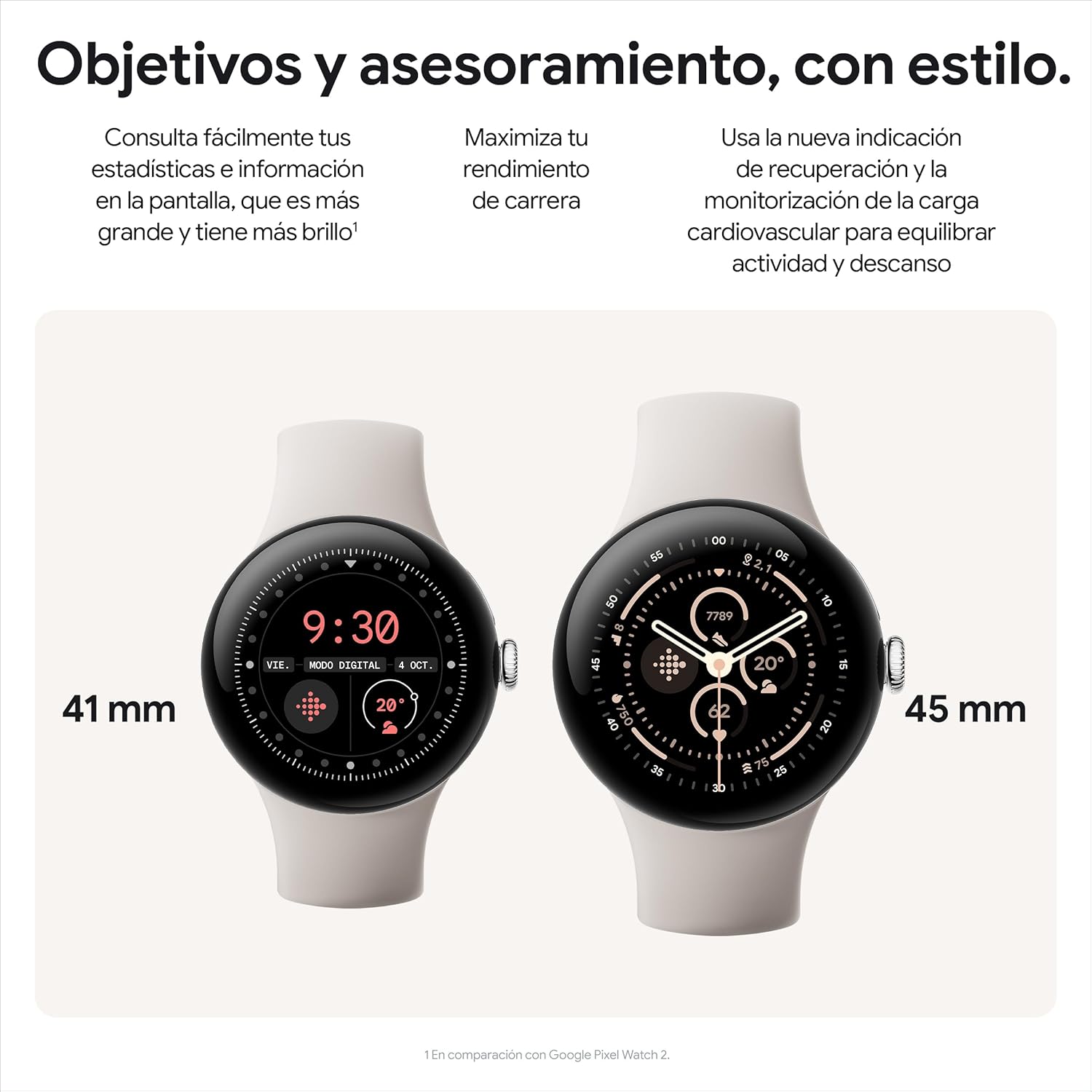 Detalle 2 de Google Pixel Watch 3 - Elegante en Verde Liquen 🍃