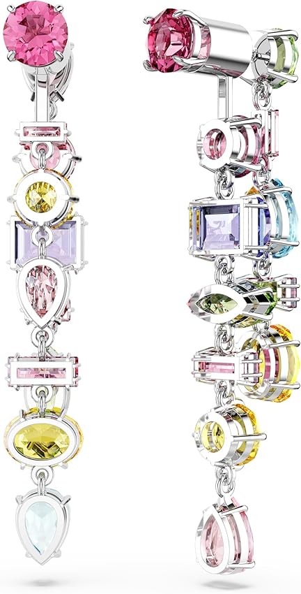 Thumbnail 4 de Swarovski Pendientes Gema verdes extralargos diseño