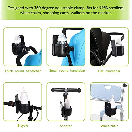 Thumbnail 6 de Accmor Stroller Cup Holder with Phone Holder: 2-in-1 Universal Cup & Phone Mount