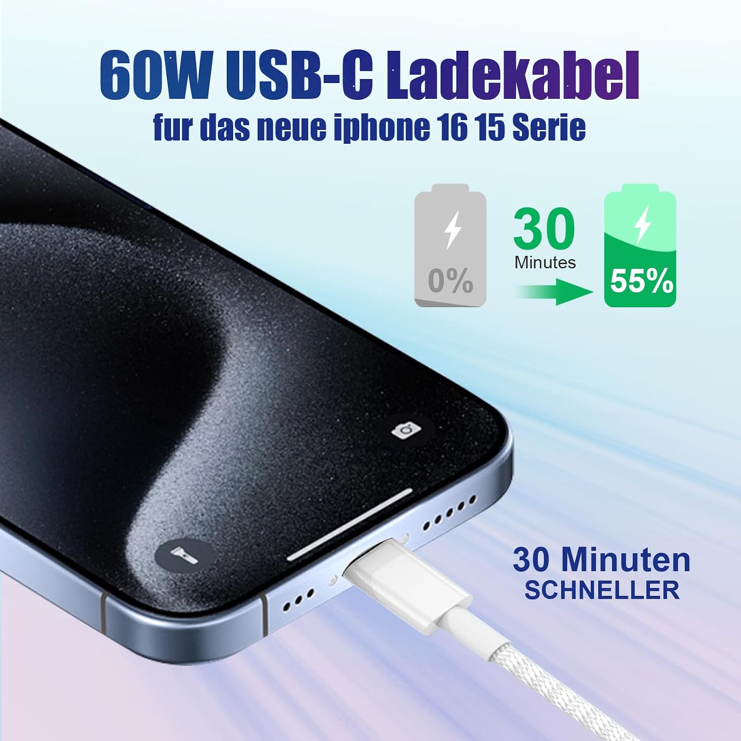 Thumbnail 1 de USB-C Ladekabel 60W für iPad 2 m