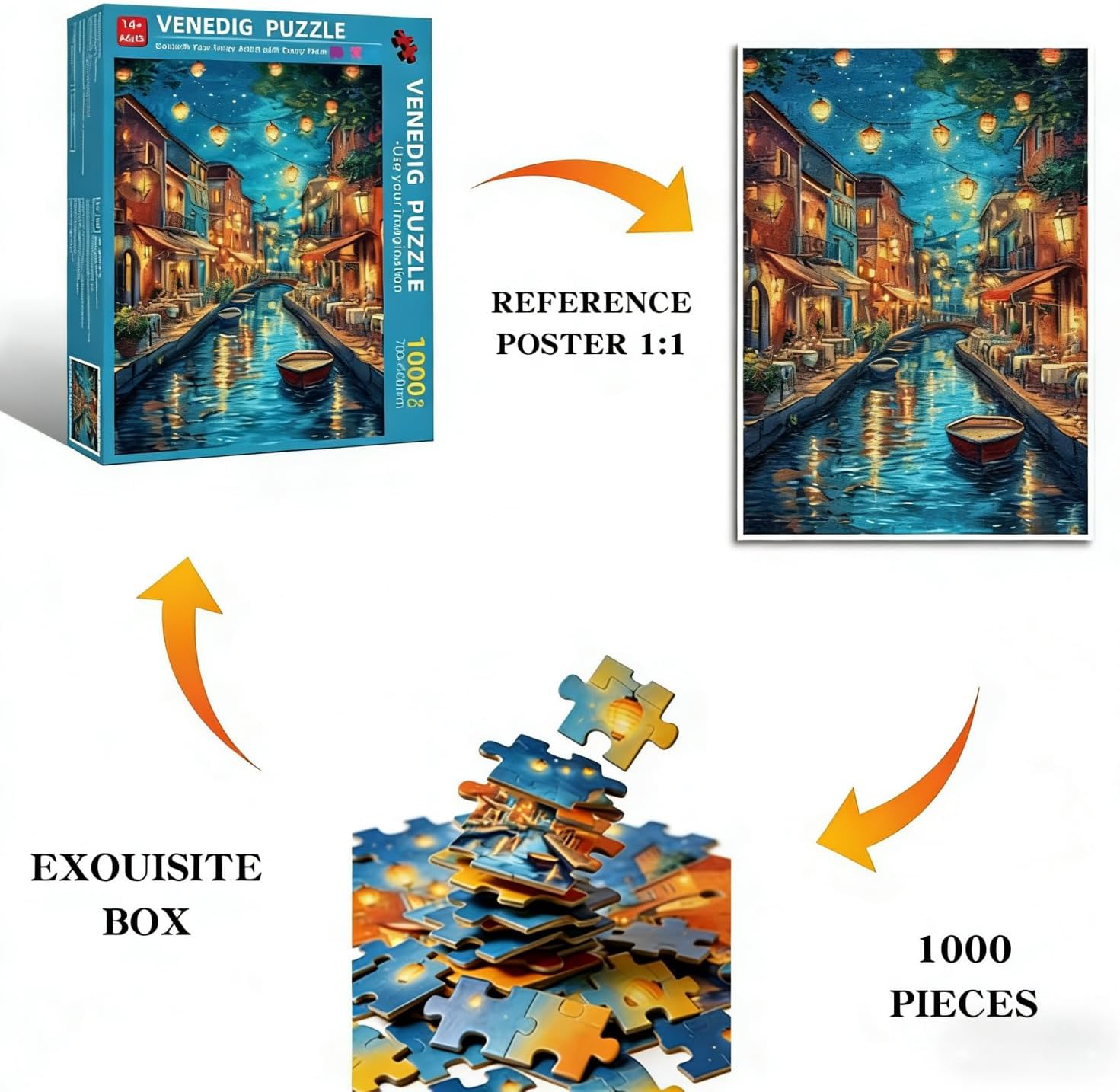 Thumbnail 3 de Puzzle 1000 Teile Landschaft 70x50cm