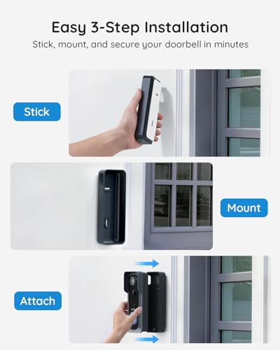 Thumbnail 6 de BOIFUN 2K Video Doorbell Camera Wireless: 2K 3MP, No Monthly Fee, 166° View