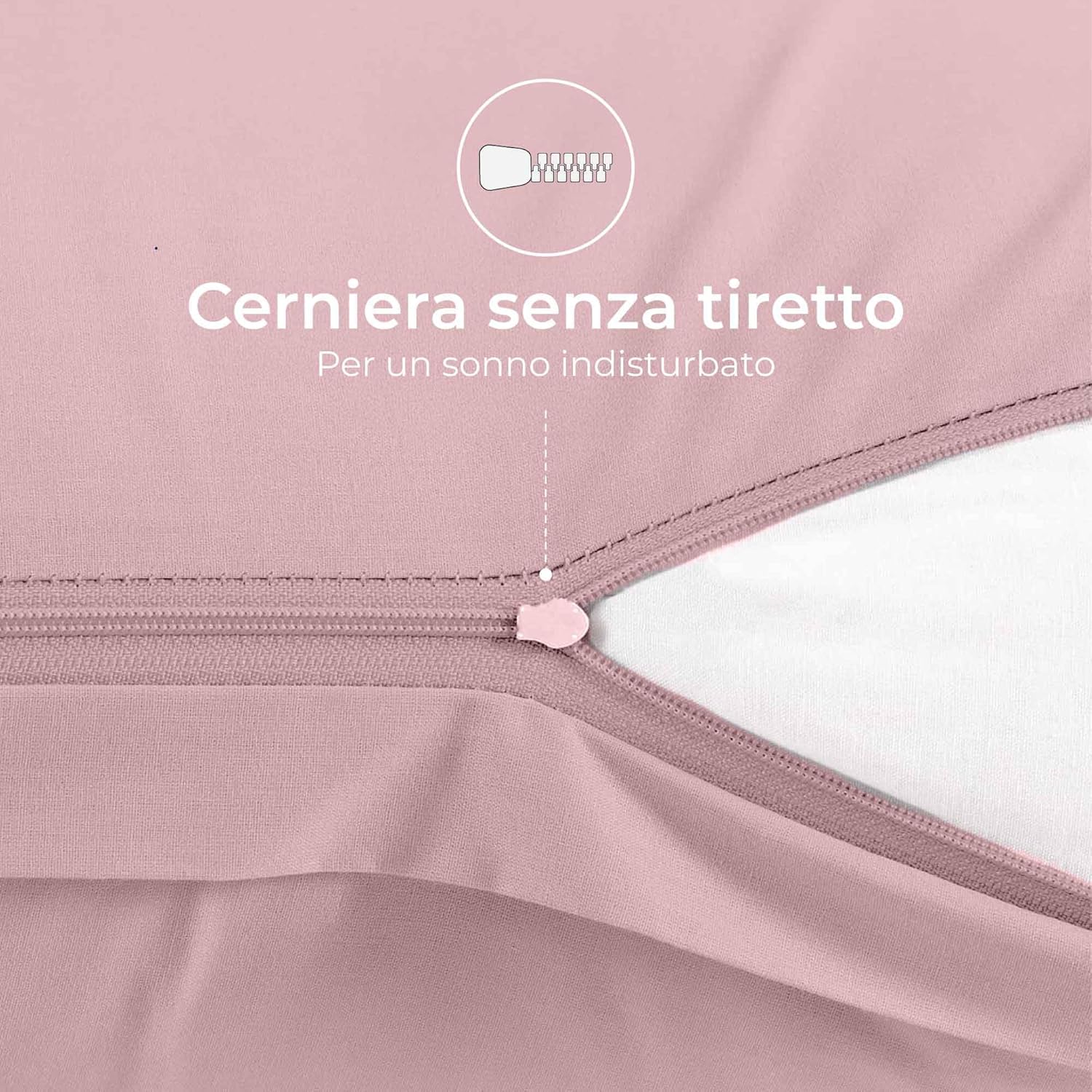Detalle de Federe 40x145 Cotone Rinforzato (Set da 2) - Rosa | Dreamzie