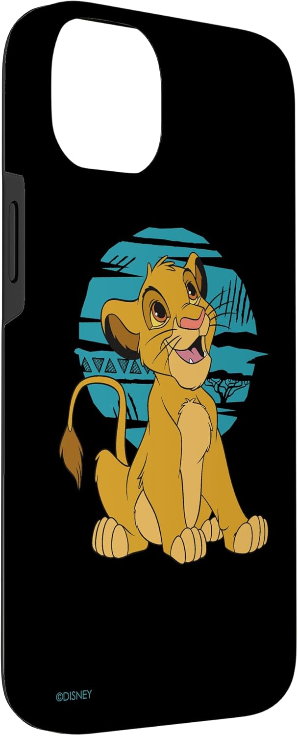 Thumbnail 2 de Coque Disney Le Roi Lion Young Simba Happy Bleu Rétro pour iPhone 14 Plus