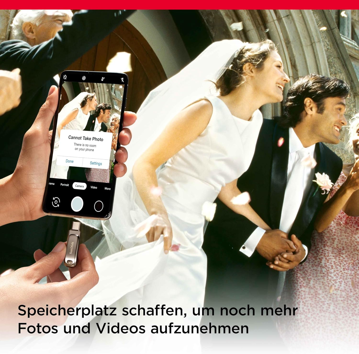 Detalle de SanDisk Ultra Dual Drive Luxe 256 GB – USB-C & USB-A Speicherstick für Smartphone, Tablet und Mac