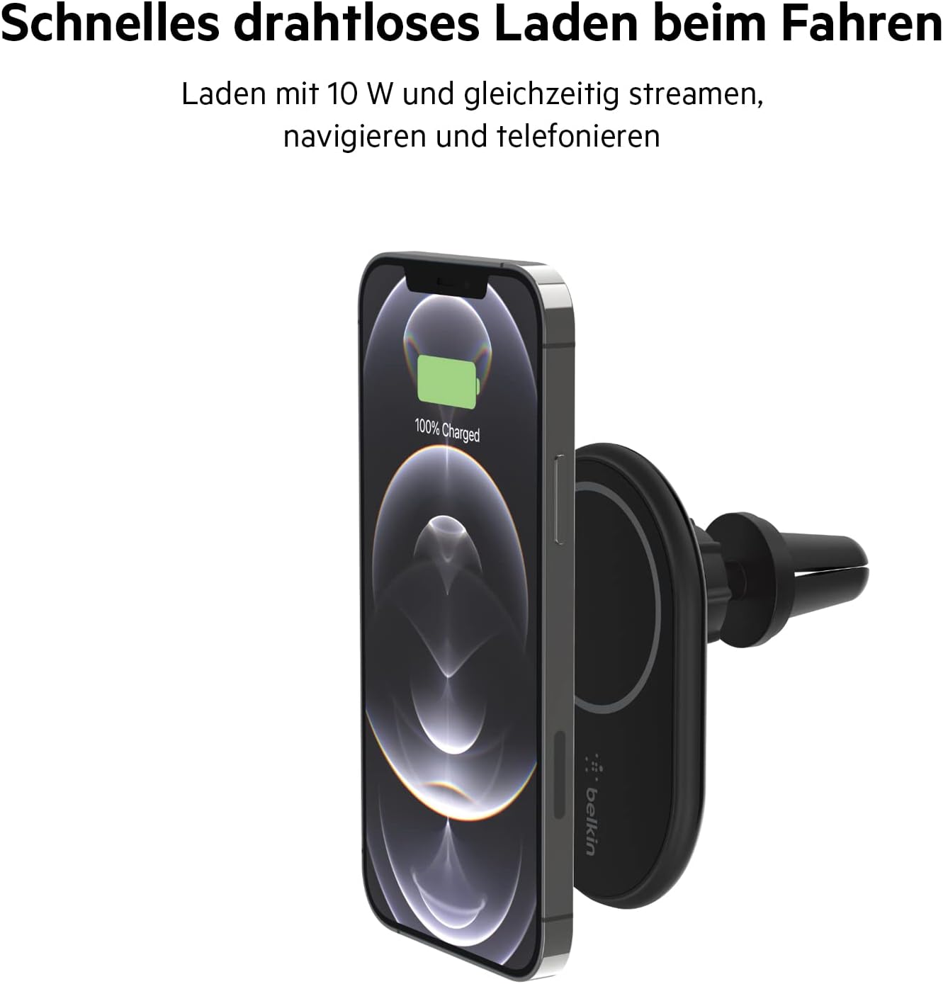 Thumbnail 2 de Belkin BoostCharge: Drahtloser magnetischer Kfz-Halter mit MagSafe-Kompatibilität