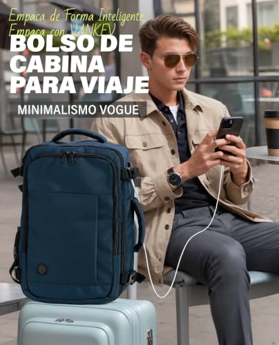 Thumbnail 1 de VANKEV Mochila de Cabina 45x36x20 cm para EasyJet, 30 L, con compartimento para portátil y TSA
