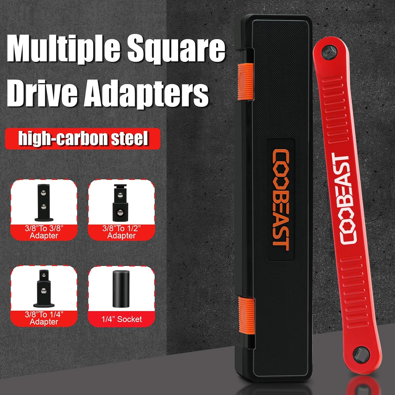 Detalle 2 de coobeast 3/8-Inch Offset Extension Wrench, Impact-Ready, 0° Swing