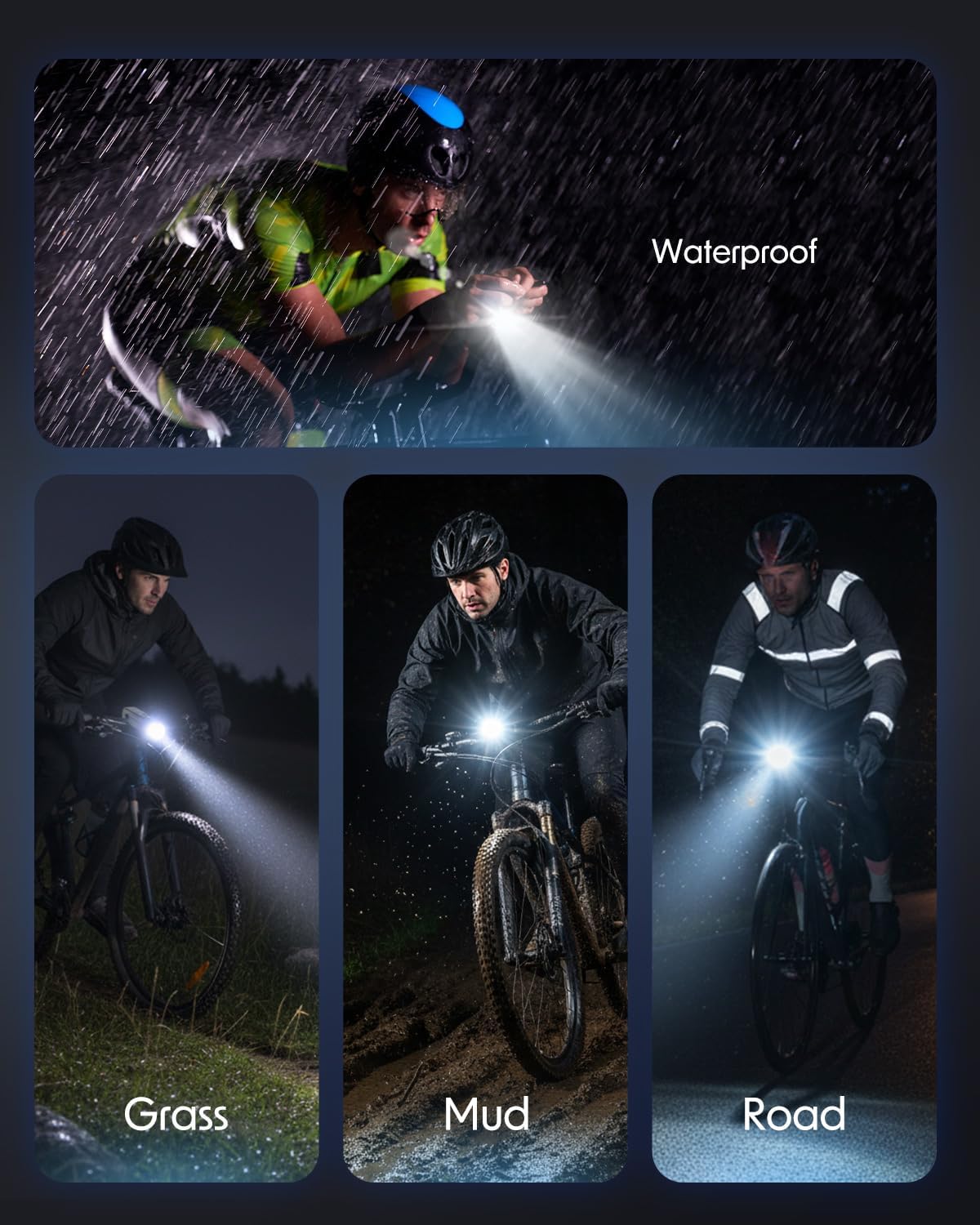 Thumbnail 3 de Tekwet Super Bright Bike Lights Set (USB rechargeable, IPX4 waterproof) for road, MTB and night rides