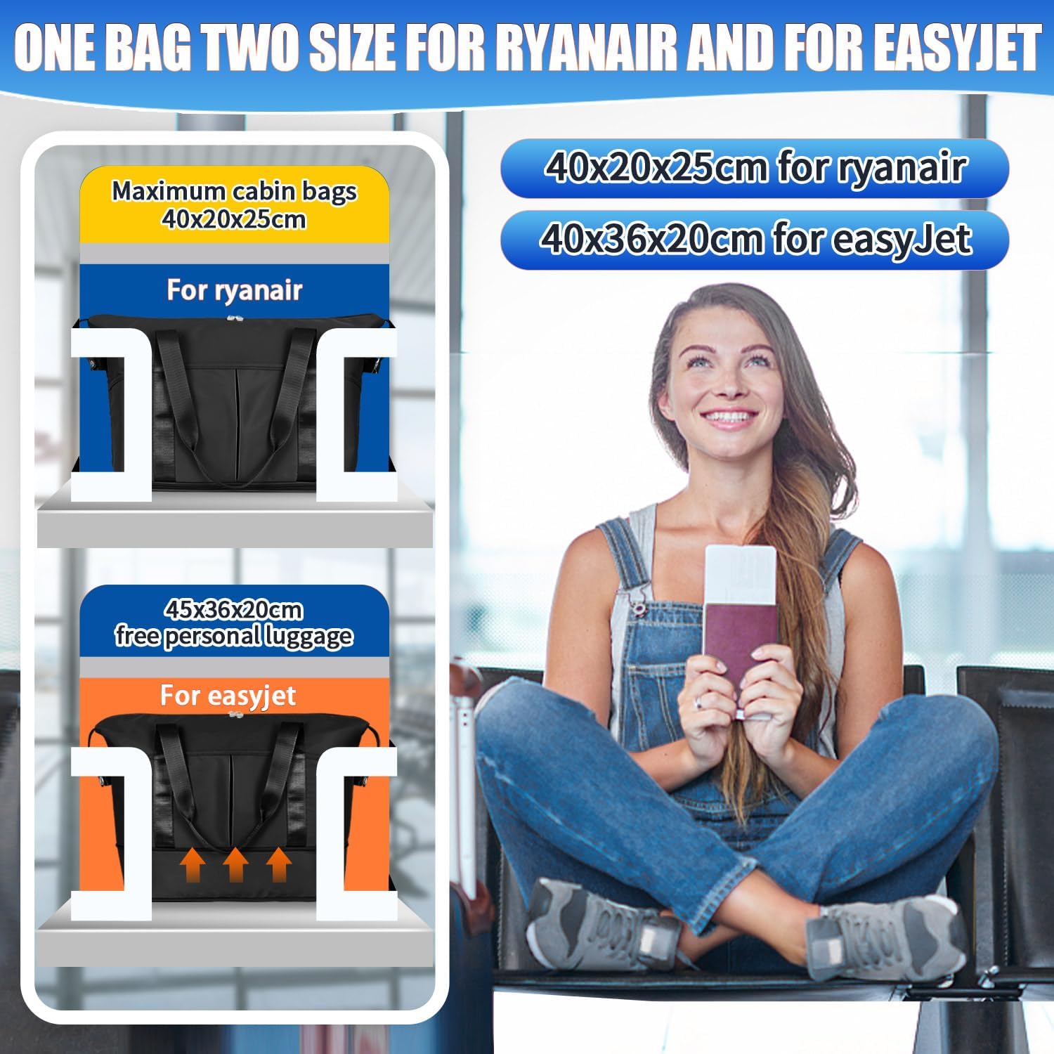 Thumbnail 3 de FIORETTO Designed for Ryanair Cabin Bag 40x20x25