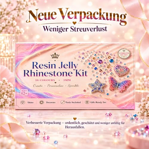 Detalle 2 de Pocvaim Strassstein-Bastelset mit 56 Farben