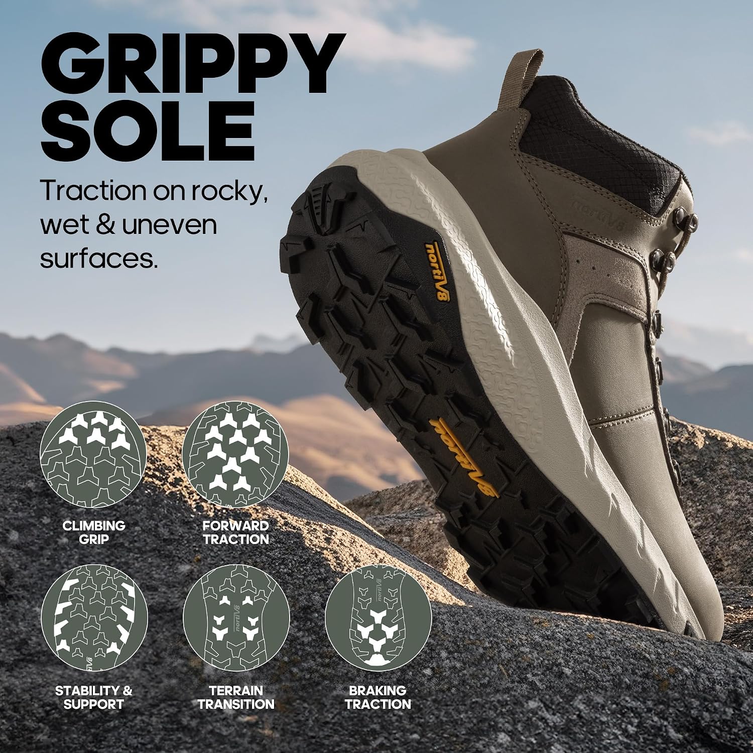 Thumbnail 6 de NORTIV 8 Men's Waterproof Hiking Boots 1️⃣
