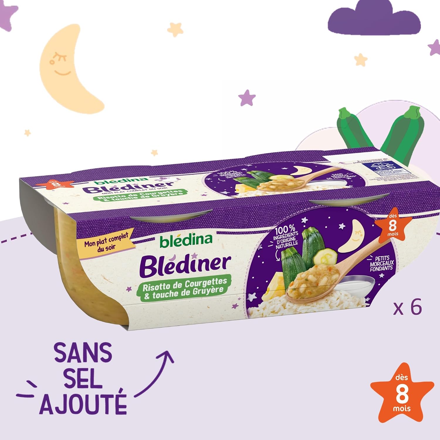 Thumbnail 3 de Blédina Blédîner Risotto Courgettes 12 bols