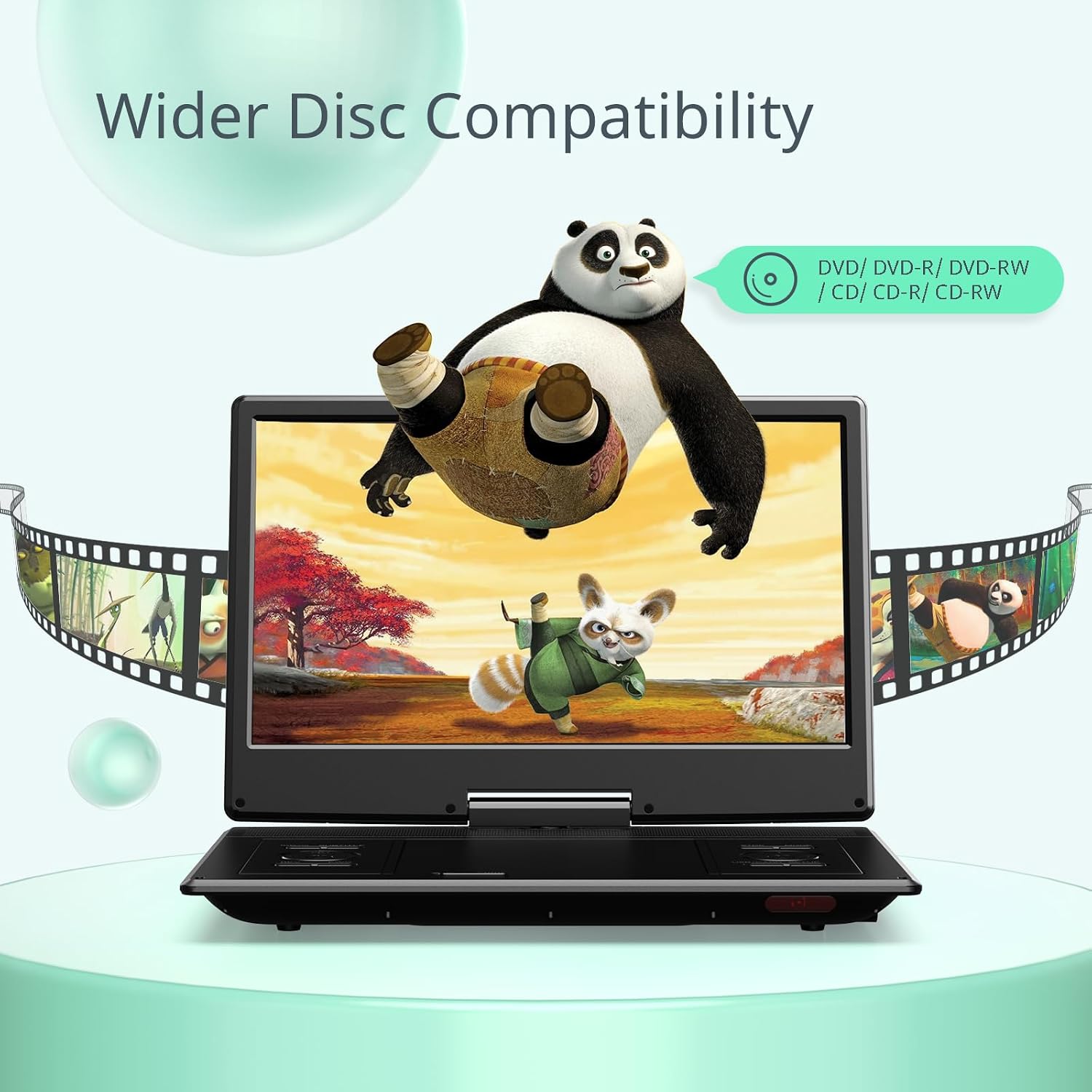 Detalle de Yoton 16.9" Portable DVD Player 6‑Hour Battery