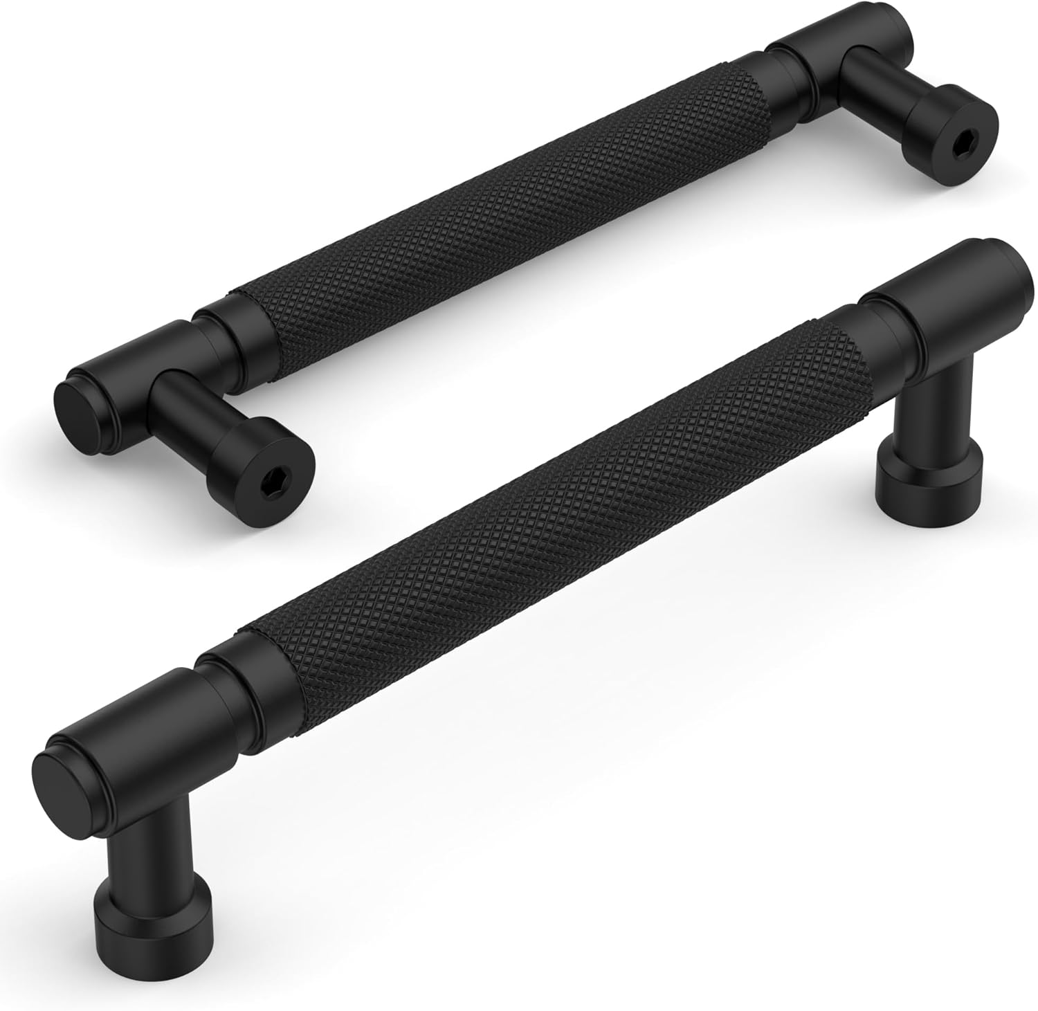 Detalle 2 de Amerdeco 10 Pack Matte Black Knurled Cabinet Pulls (5 Inch) AM032