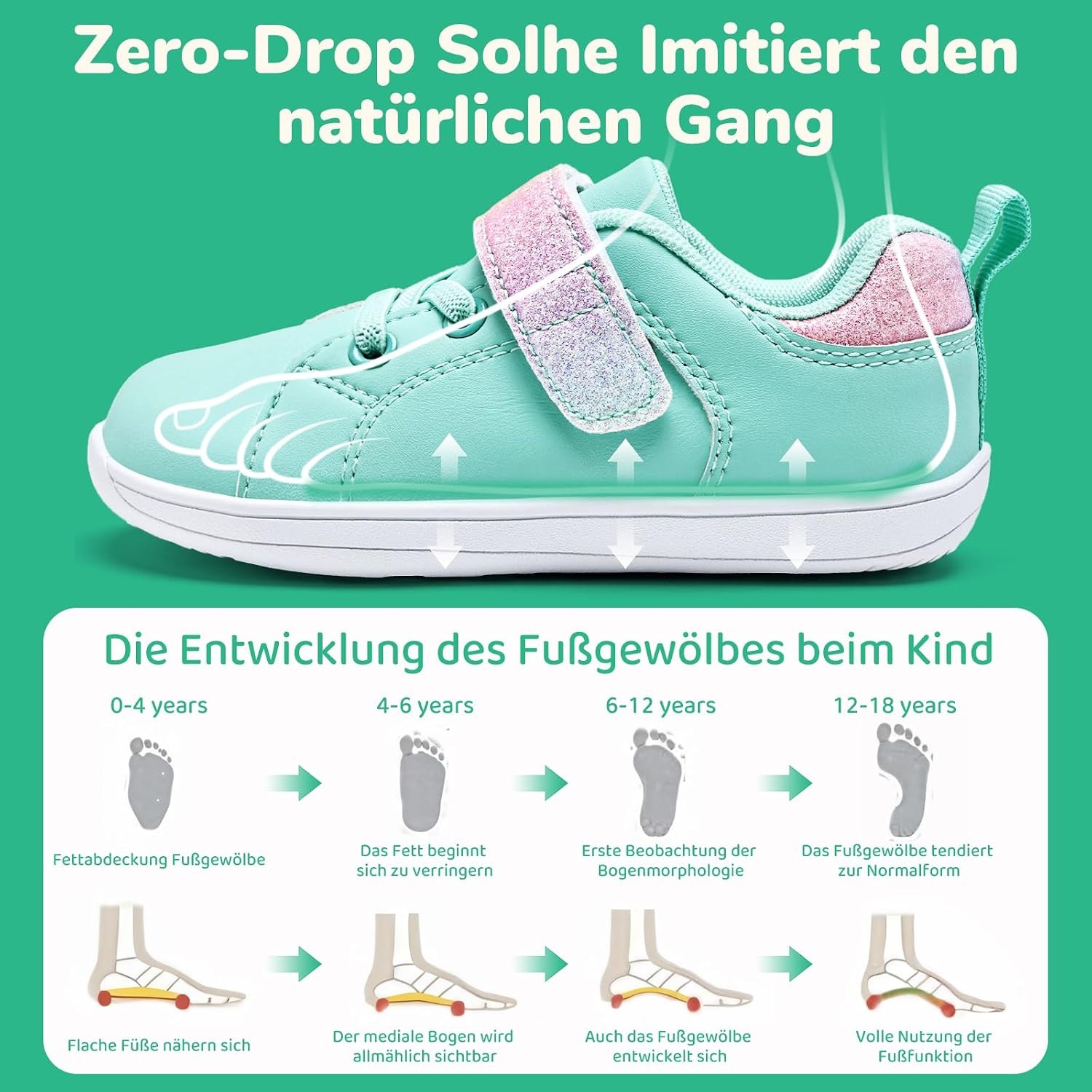 Detalle 2 de IceUnicorn Barfußschuhe für Kinder mit Zehenfreiheit