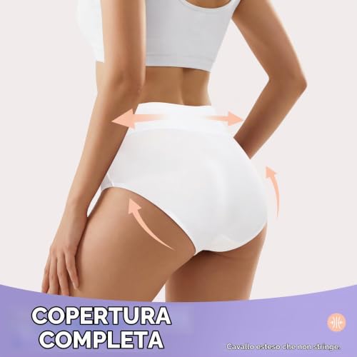 Detalle de IceReco Mutande Donna Cotone Vita Alta Slip Contenitivo XL – comfort e sostegno quotidiano