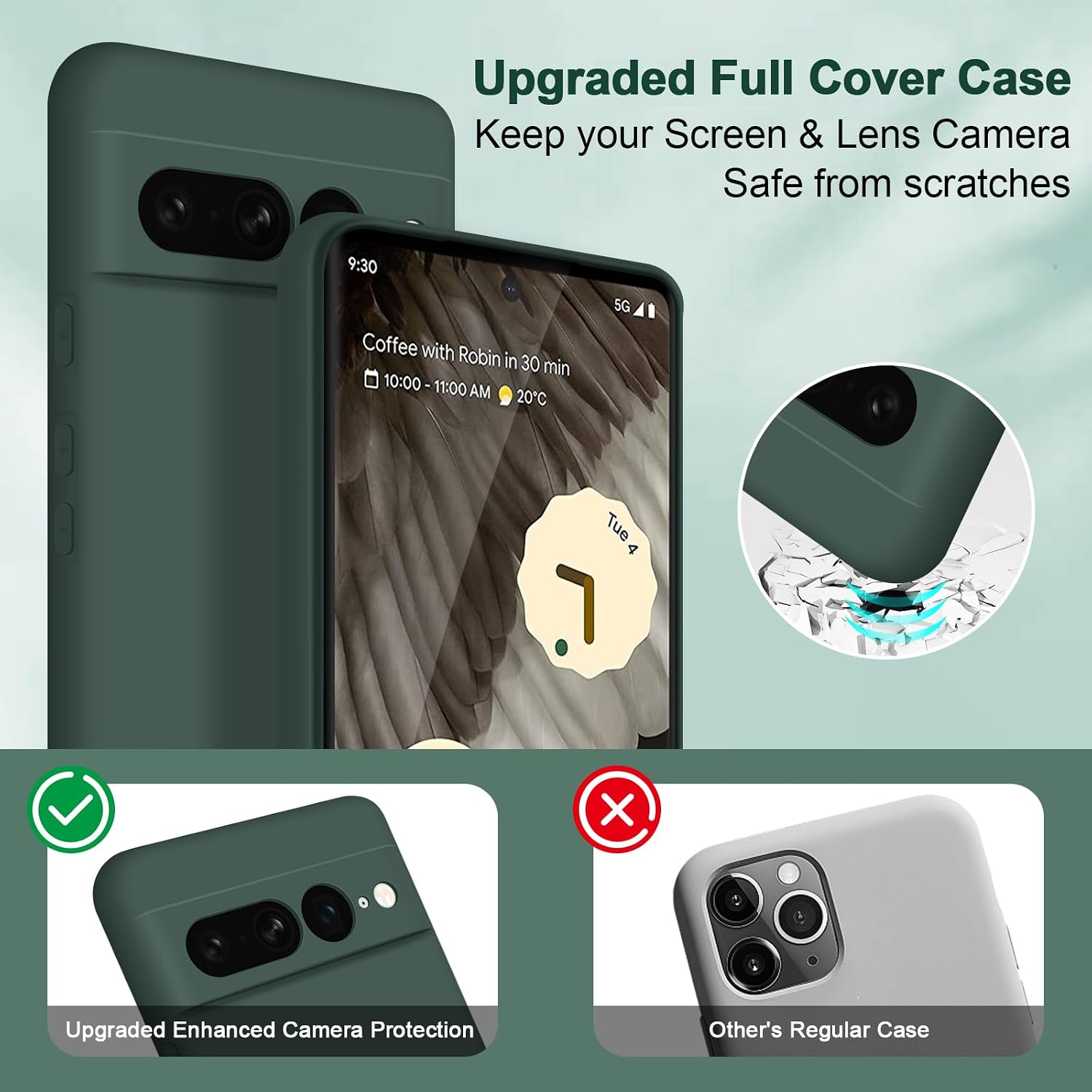 Detalle 2 de Pixel 7 Pro silicone case in green