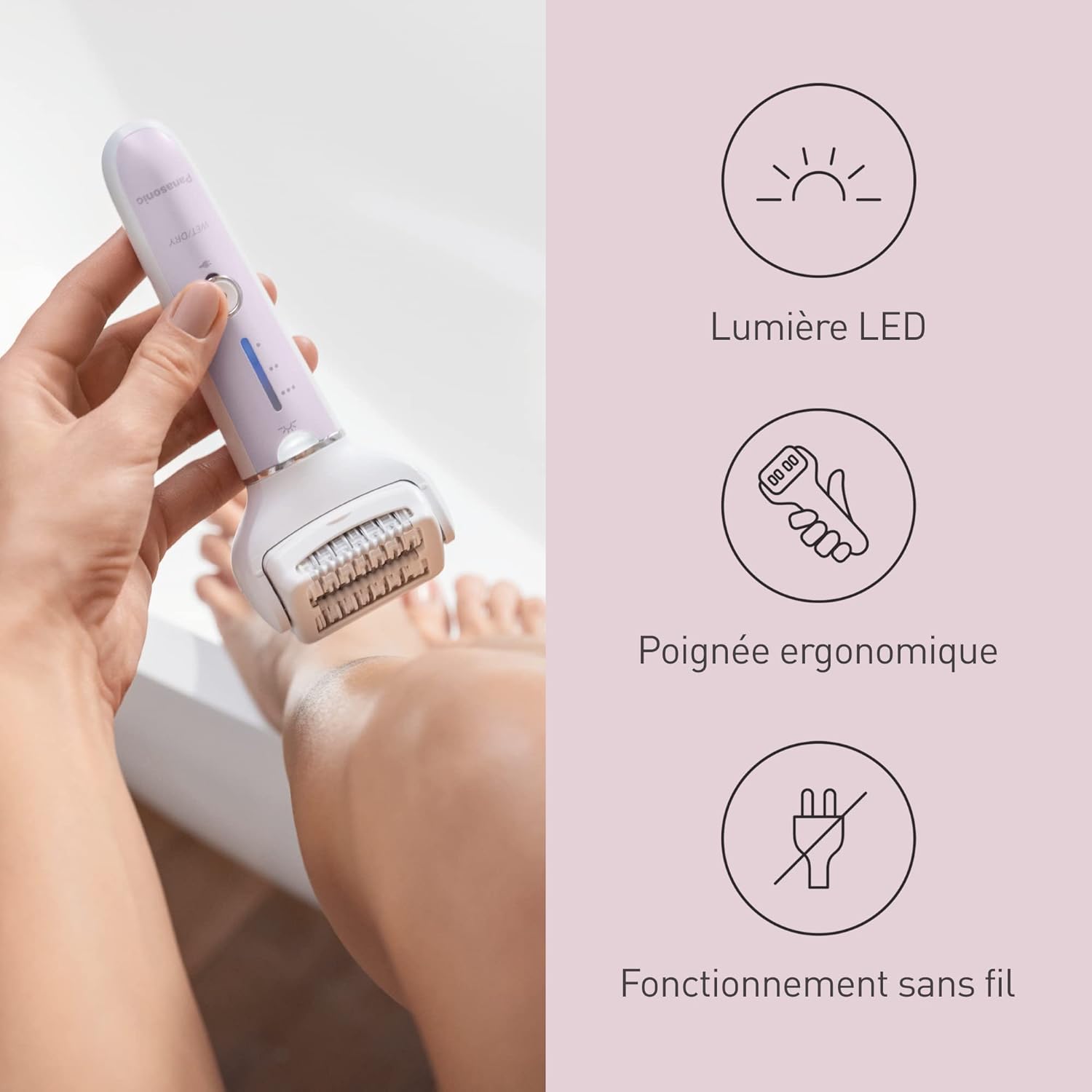 Thumbnail 6 de Panasonic ES-EY30-V503 épilateur Wet & Dry sans fil double disque (60 pinces) violet