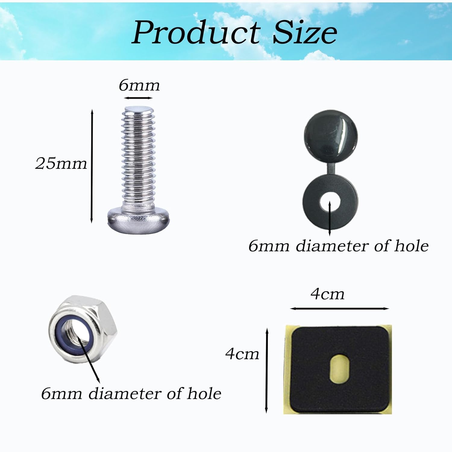 Thumbnail 5 de BSDYCL anti theft number plate screws M6