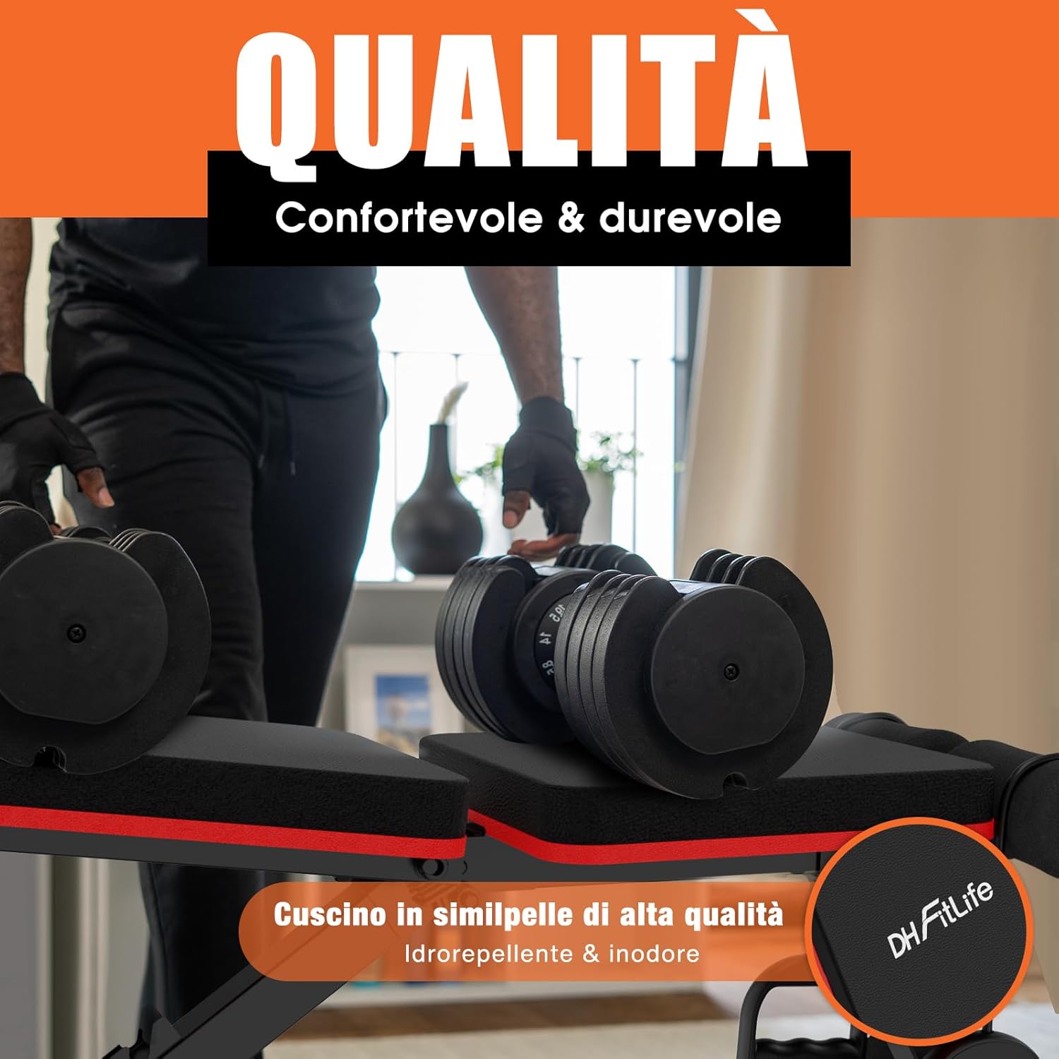 Thumbnail 4 de DH FitLife Panca Palestra Pieghevole 8 in 1 — Panca Pesi Salvaspazio per Allenamento Domestico