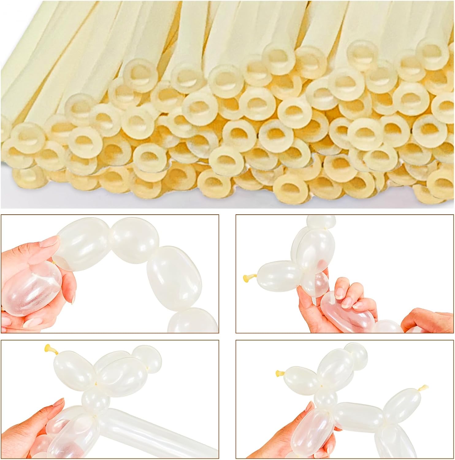 Thumbnail 1 de LXZFCRG 260 Clear Skinny Balloons 🎈