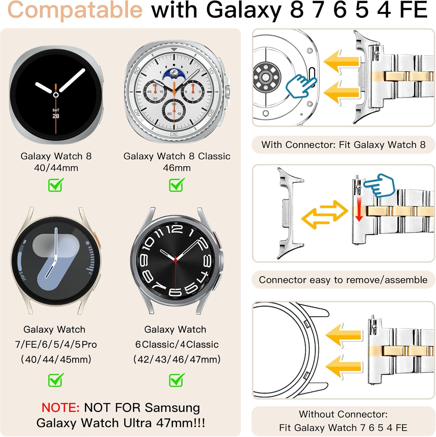 Thumbnail 2 de G-ficu Slim Stainless Steel Strap 40mm