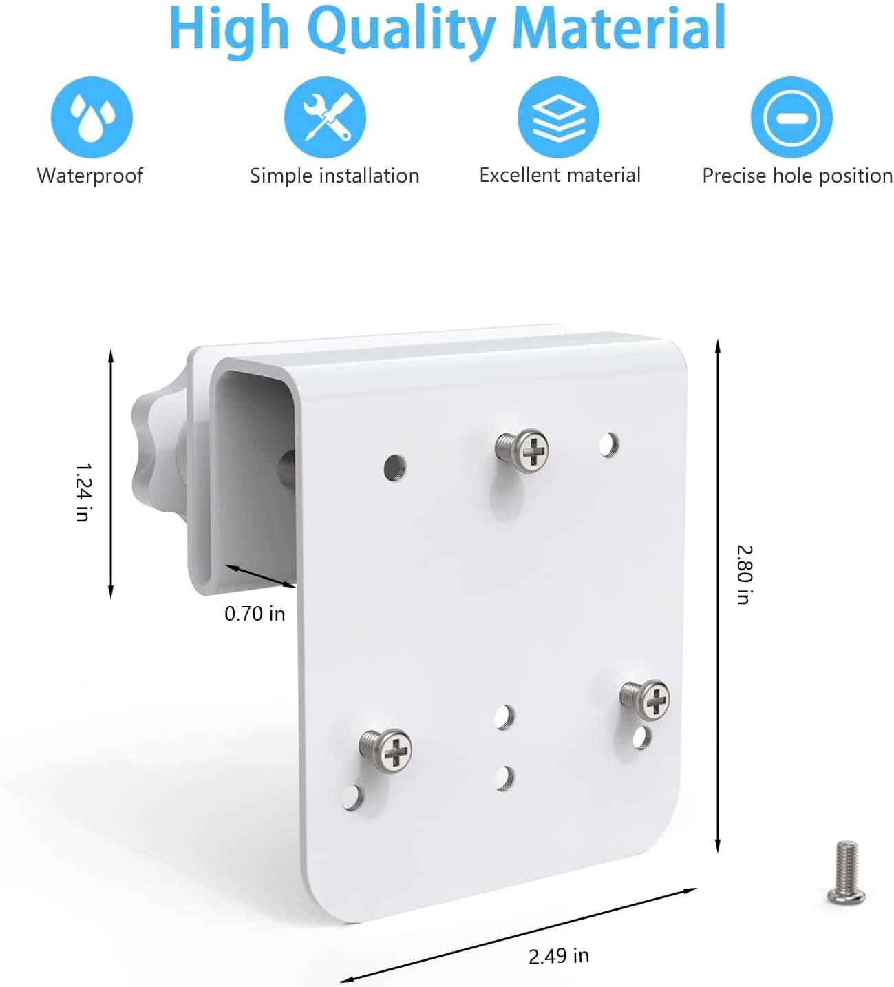 Thumbnail 1 de UIQELYS Gutter Bracket for Reolink Argus PT and Go PT: Durable Outdoor Mount