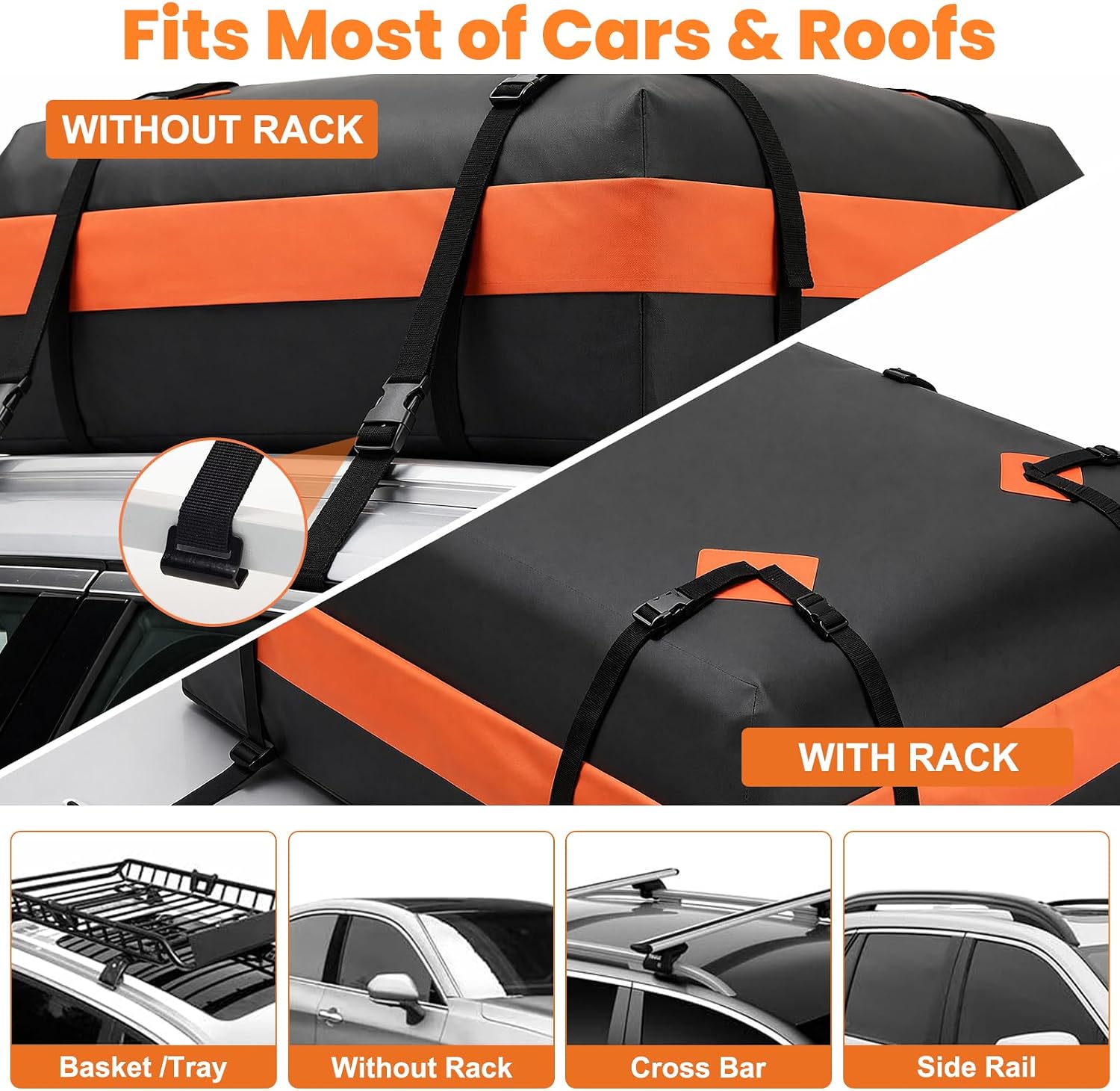 Detalle 2 de KMFurnila Rooftop Cargo Carrier Bag 15 Cubic Feet