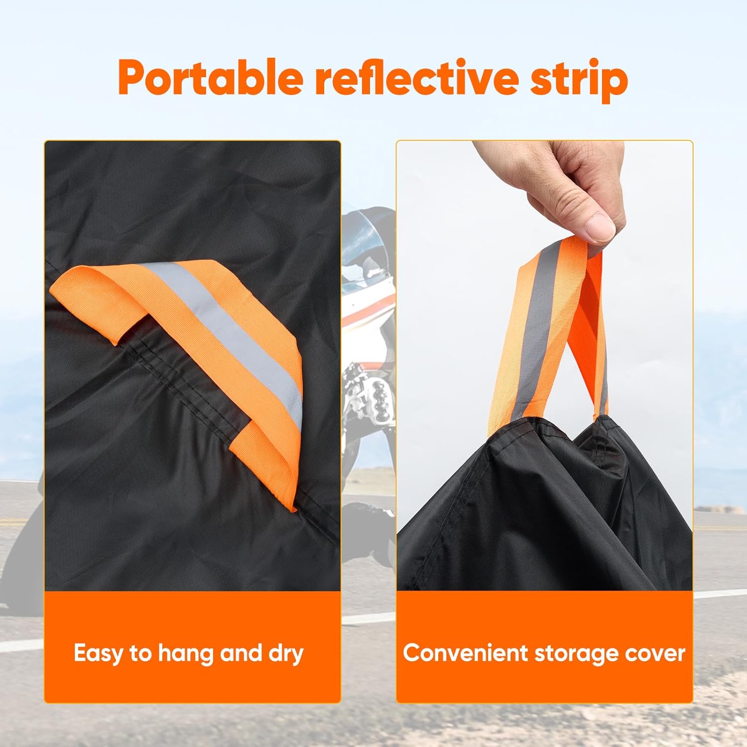 Thumbnail 3 de NEVERLAND Wasserdichte Motorrad-Abdeckplane (XXXL) 295x110x140 cm, 210D Oxford – Outdoor & Garage