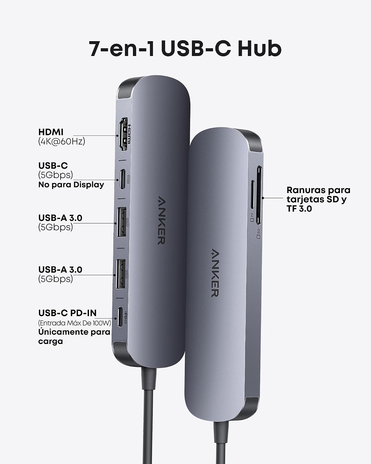 Thumbnail 1 de Anker Hub USB-C 7 en 1: Concentrador Multipuerto para MacBook, PC y más