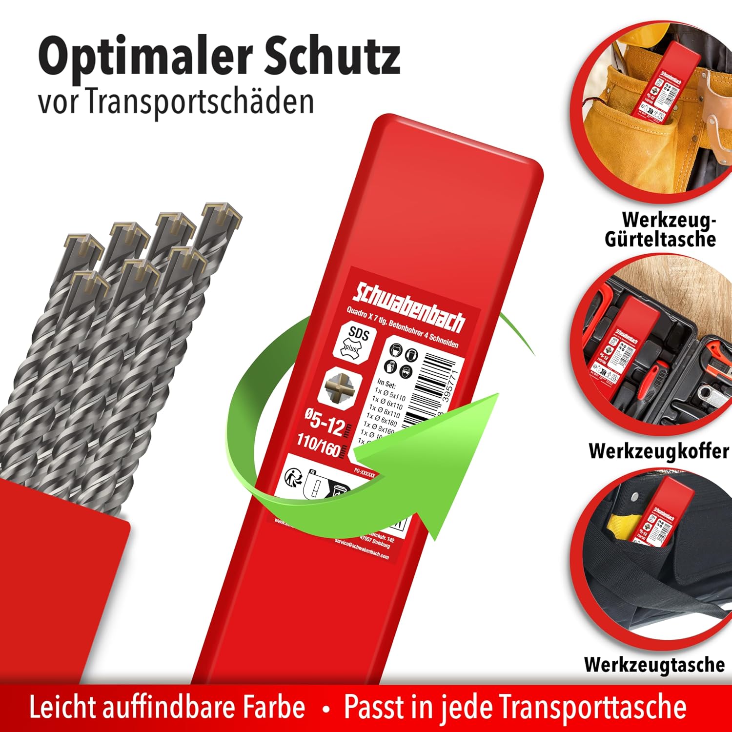 Thumbnail 6 de SCHWABENBACH SDS Plus Betonbohrer Set 7-tlg.