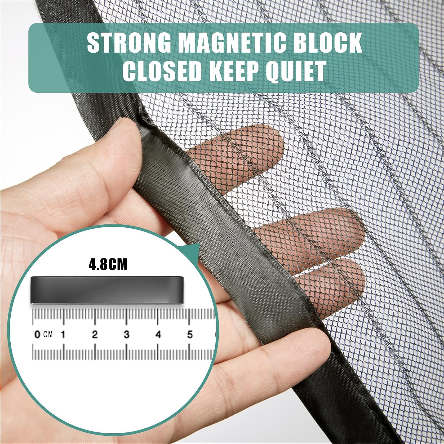 Thumbnail 3 de JOY2SEE Fliegengitter Balkontür Magnet 90x250 cm – ohne Bohren, automatische Türschließung