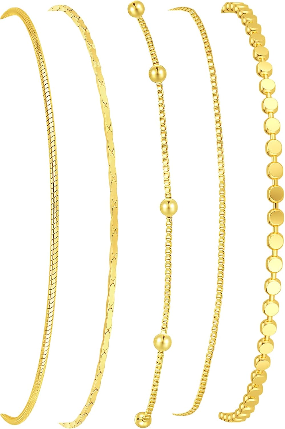 Detalle de Striviio Bracelet Set, 14K Gold Plated