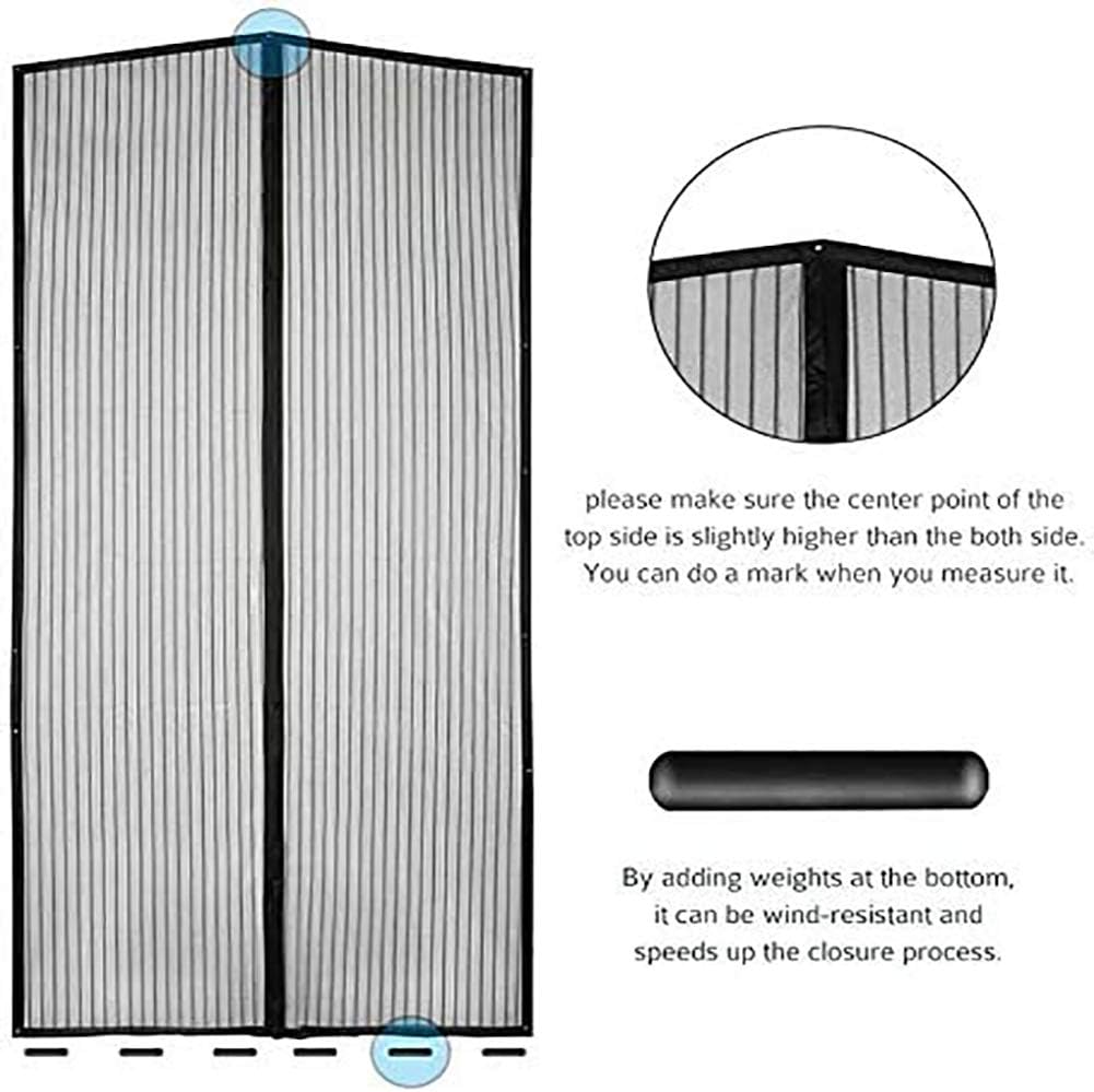 Thumbnail 4 de CHENG Magnet Fliegengitter Tür für Balkontür (90 x 220 cm) – Schwarz