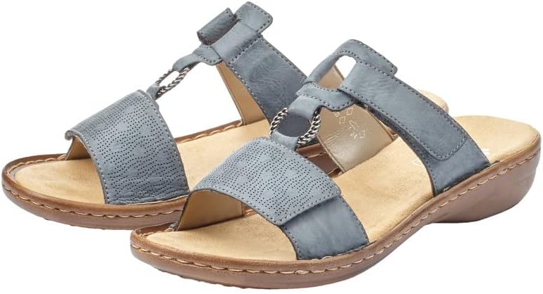 Thumbnail 6 de Rieker Damen Pantoletten 60885 – Frauen Slipper mit weicher Decksohle