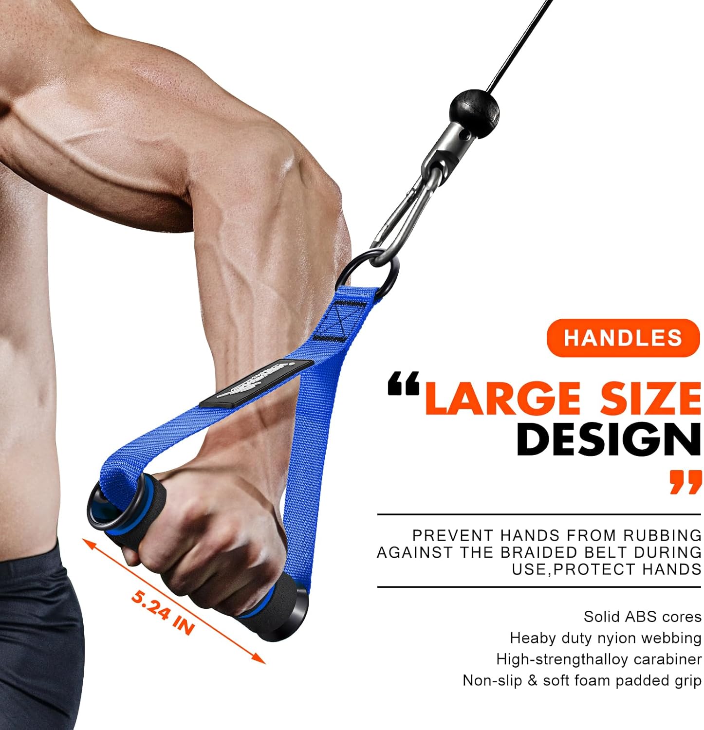 Thumbnail 1 de HPYGN Seilzug-Griffe für Fitnessbänder und Kabelzüge – Ersatz-Training am Kabelturm