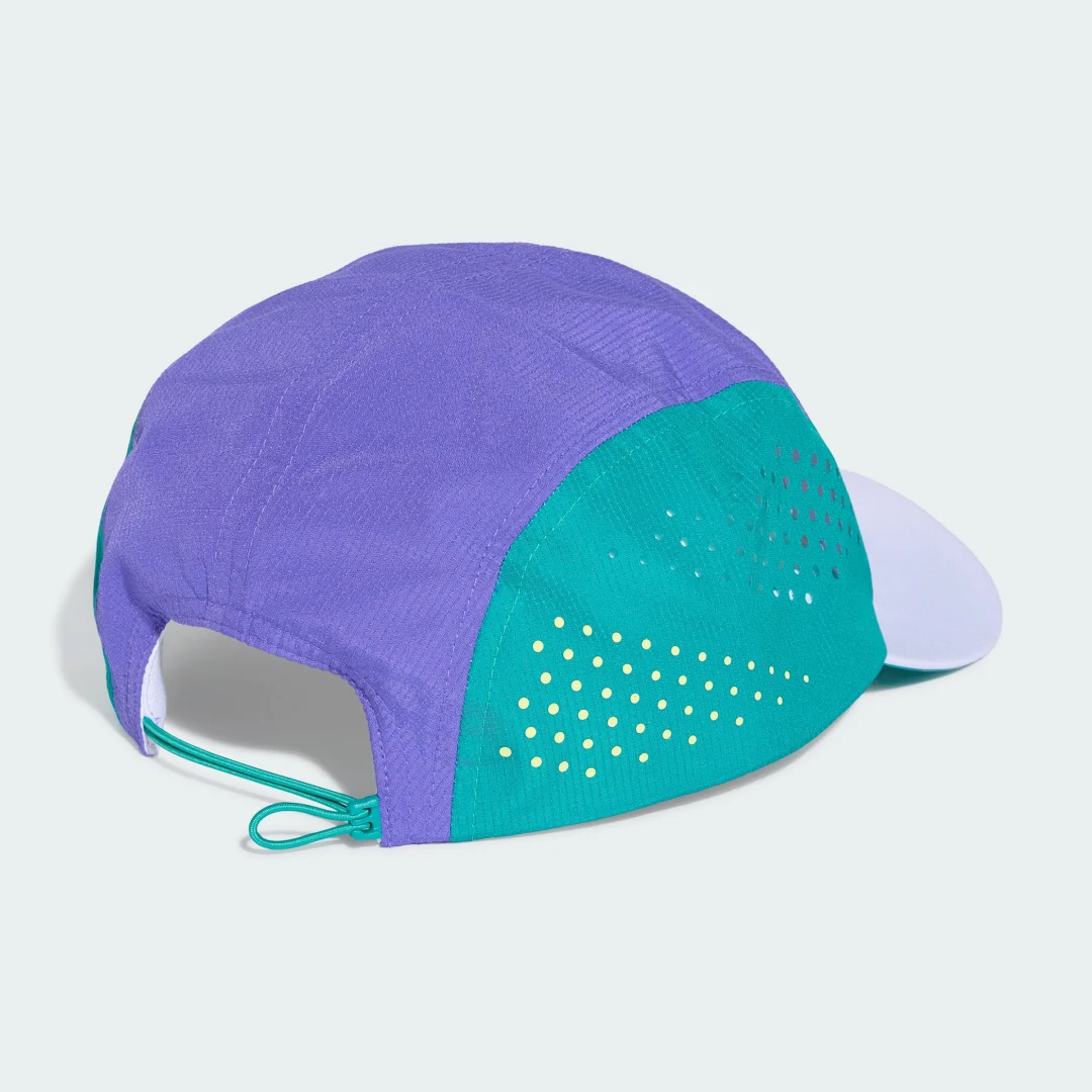 Detalle 2 de Gorra estampada de 5 paneles Run Climacool de Adidas – color Verde