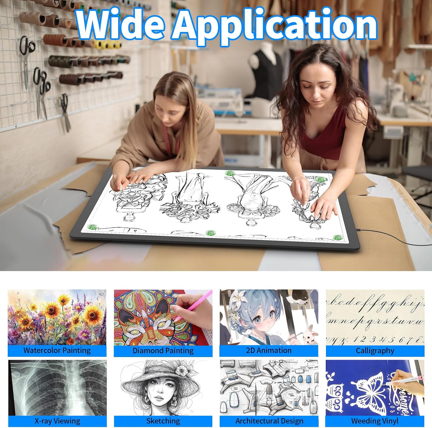 Thumbnail 6 de TOHETO A2 Light Pad 25.2"x18.4" Magnetic LED Light Board for Diamond Painting & Tracing