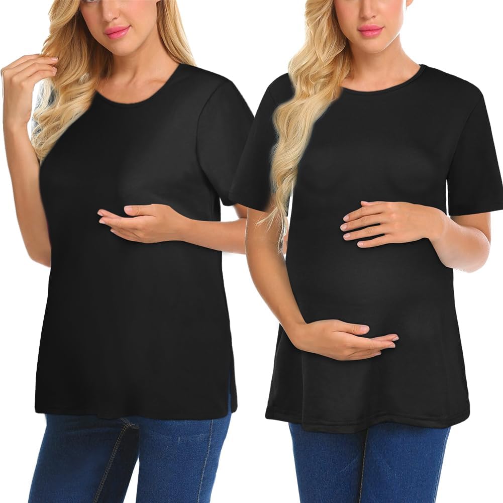 Detalle 2 de Aolso Women's Nursing Shirt with Concealed Zip, Cotton Blend
