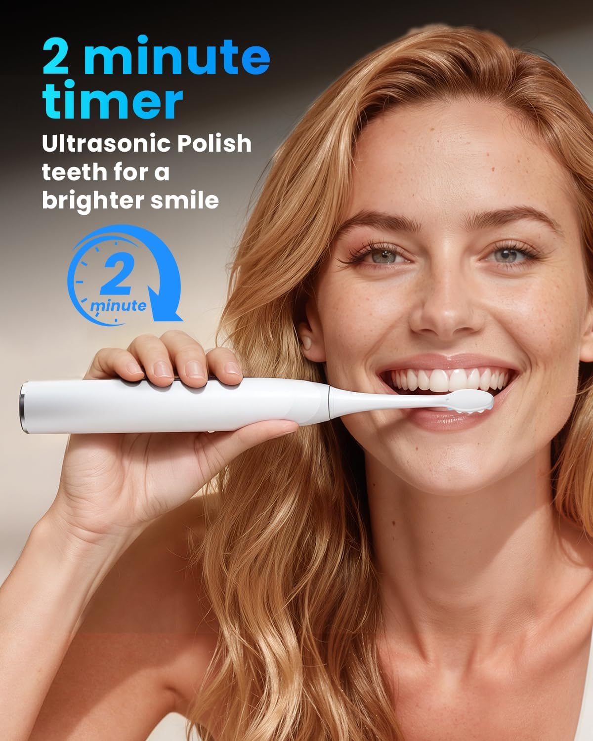Thumbnail 2 de Onlyone Sonic Electric Toothbrush for Adults with 8 Brush Heads, 5 Modes, Smart Timer, Travel Case & Wireless Charging
