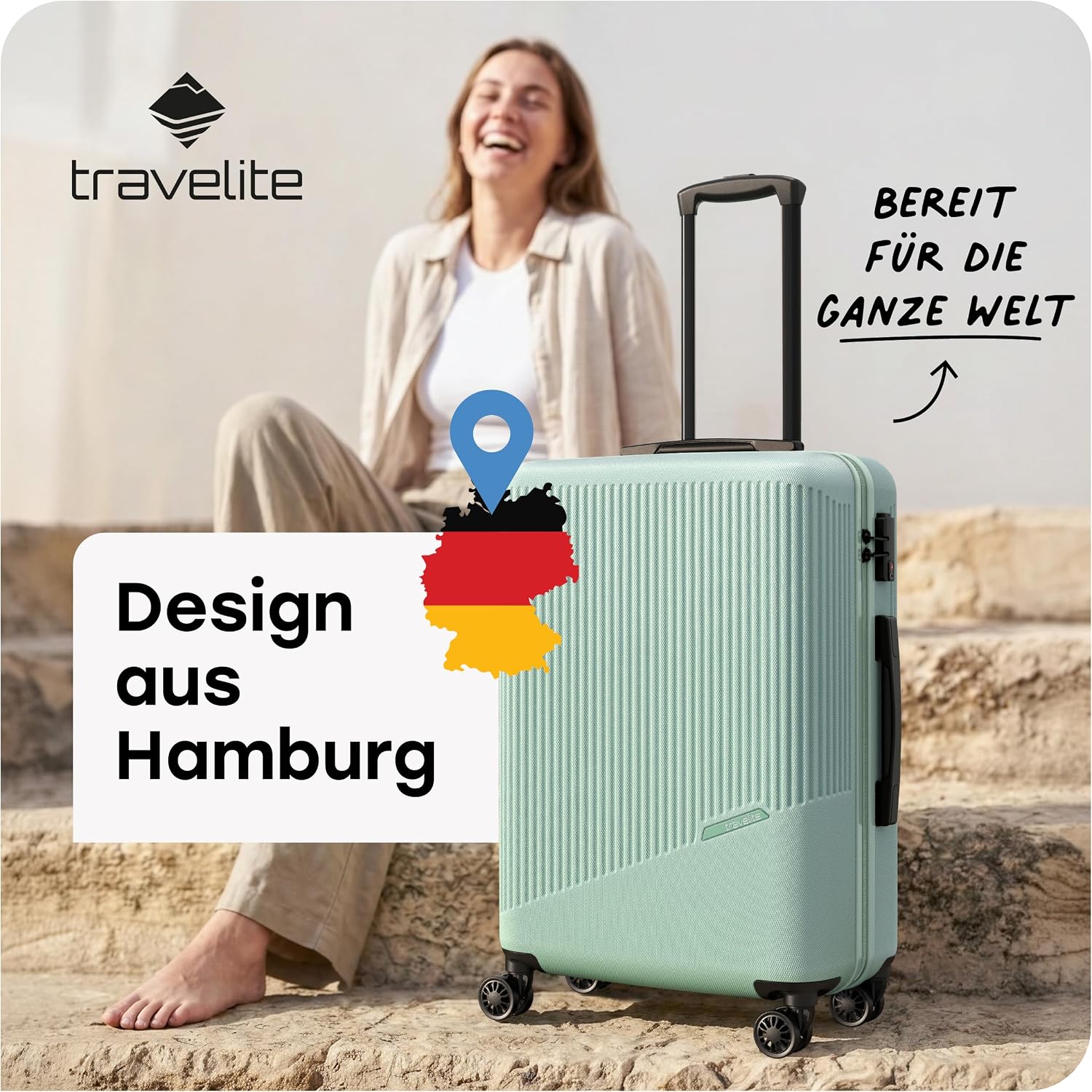 Detalle de Travelite Koffer Bali Größe M – 65 L, 67 cm, leicht & robust